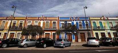 Una de las calles del Cabanyal.