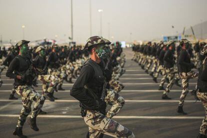 Miembros de las fuerzas de seguridad saudíes en septiembre en La Meca.