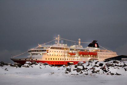 Un crucero invernal en la costa de Noruega.