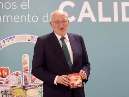 Juan Roig, presidente de Mercadona, en la presentación de resultados de 2021 este martes