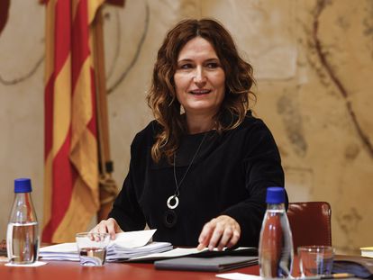 La consejera de Presidencia, Laura Vilagra, que ha presidido este martes la reunión semanal del Ejecutivo catalán.
