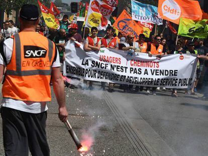 Manifestación  en Toulouse, Francia.