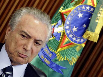 El presidente interino de Brasil, Michel Temer.