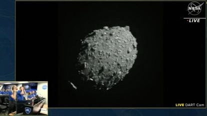 El asteroide Dimorfo segundos antes del impacto.