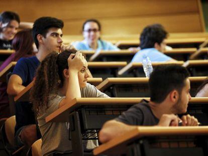 Prueba de selectividad en la Universidad Complutense de Madrid, en junio pasado.