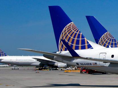 Aviones de United Airlines.