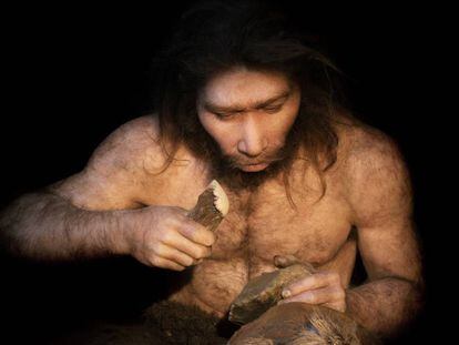Reconstrucción de un 'Homo neanderthalensis'.