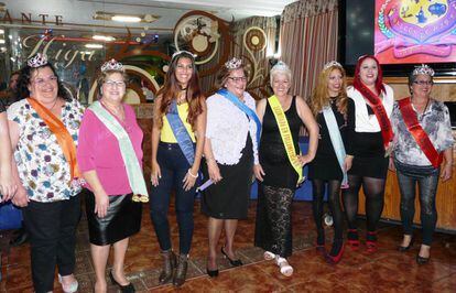 Mujeres que participan en una fiesta 'solo para ellas' en Güímar, Tenerife.