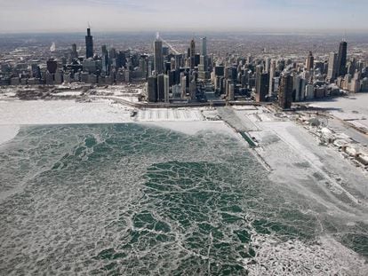 Vista aérea de la ciudad de Chicago, este jueves.
