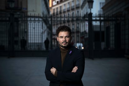 Gabriel Rufián, el pasado jueves en el Congreso. 