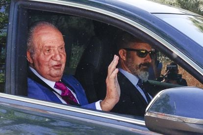 El rey emérito, durante su visita el año pasado a España.