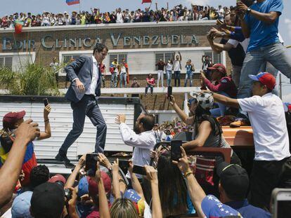 Juan Guaidó en Valencia, Carabobo, este sábado