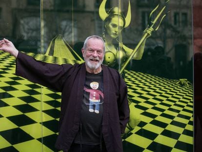 El director cinematogràfic Terry Gilliam a la Filmoteca de Catalunya.