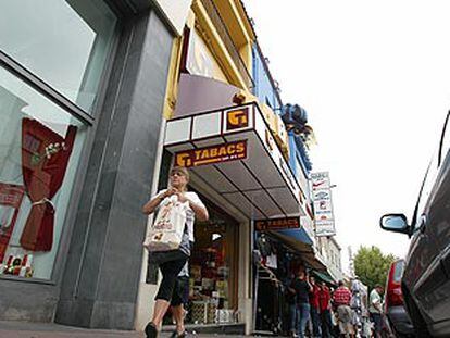 Imagen del estanco con mayor volumen de ventas de toda España, en El Pertús, cerca de La Jonquera (Girona).