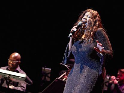 Gloria Gaynor actúa en el Festival Castell de Peralada, en agosto de 2014.