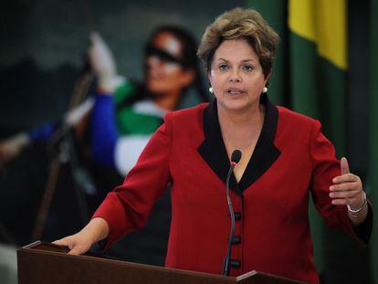 La presidenta de Brasil, Dilma Rousseff, durante un acto oficial el 13 de septiembre en Brasilia.