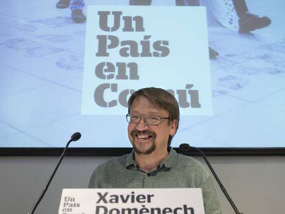 Xavier Domènech, en la rueda de prensa de este martes.