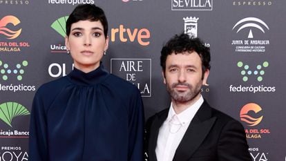 Isabel Peña y Rodrigo Sorogoyen en los premios Goya 2020 que se celebraron en Málaga.