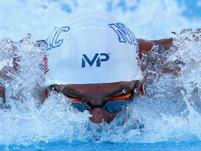 Michael Phelps durante los 100 mariposa en los Campeonatos Nacionales de Estados Unidos, en San Antonio. 