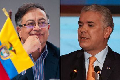El presidente electo, Gustavo Petro, y el presidente en turno, Iván Duque.