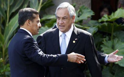 Humala y Pi&ntilde;era, en Lima el pasado 30 de noviembre.