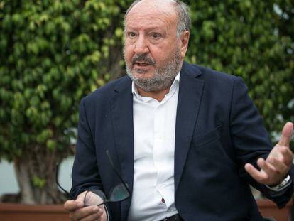 Mariano Gomà, presidente de Societat Civil Catalana, este martes en Barcelona.