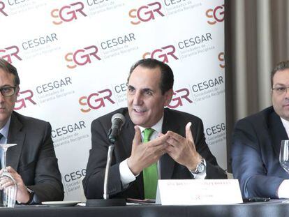 José Álvarez Valbuena, presidente de CESGAR, durante una rueda de prensa en el Club Financiero Génova.