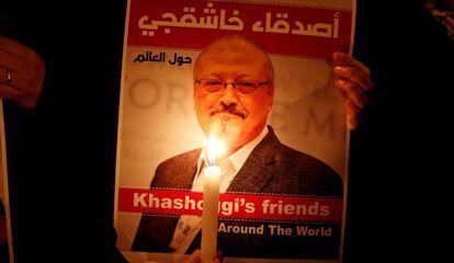 Manifestación en recuerdo de Jamal Khashoggi, el 25 de octubre de 2018.