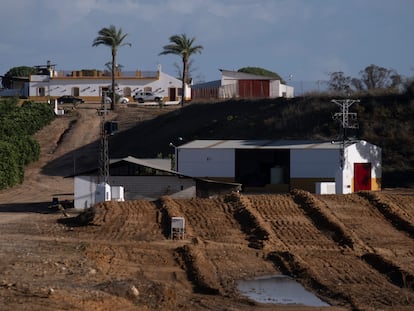 Finca Aljóbar de la Casa de Alba en Aznalcázar (Sevilla), denunciada por la Fiscalía por ocho pozos clandestinos, el pasado viernes.