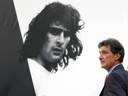 Kempes, en su primer acto como embajador en Valencia, en 2013.