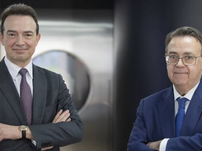 Arturo Gonzalo Aizpiri, consejero delegado de Enagás, y Antonio Llardén, presidente no ejecutivo.