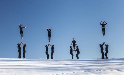 La compañía francesa de danza-circo Cie XY, en una imagen de promoción de su montaje Möbius.