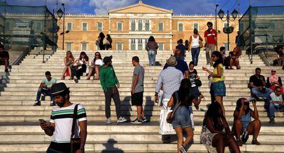 Vista de la plaza Síntagma de Atenas.
