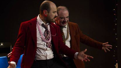 Miquel Malimarch (izquierda) y Manel Dueso, en la obra.