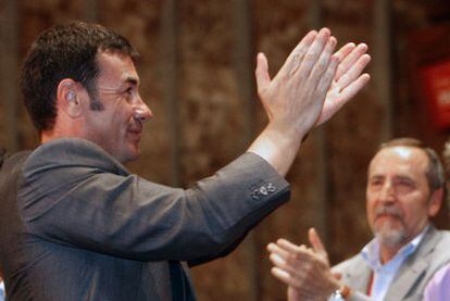 Tomás Gómez (izquierda) y Juan Barranco, en el congreso del PSM de 2008.