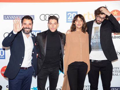 Miquel Fernández, Adrián Lastra, Belén Cuesta y el director  Dani de la Orden.