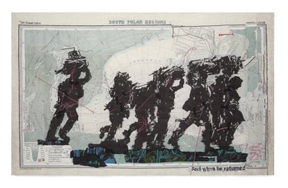 El tapiz 'South Polar Regions' (2016), de William Kentridge, incluido en la exposición en el CCCB.