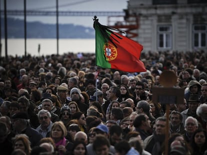 Manifestación en Lisboa contra las medidas de austeridad del Gobierno portugués en marzo de 2013.