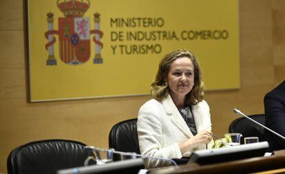 La ministra de Economía y Empresa, Nadia Calviño.
 