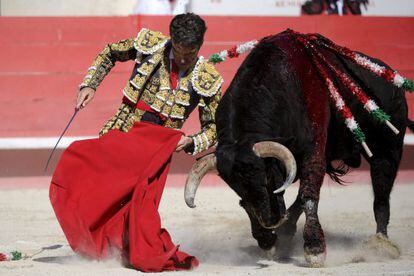 Jos&eacute; Tom&aacute;s, durante su actuaci&oacute;n el pasado domingo en Nimes.