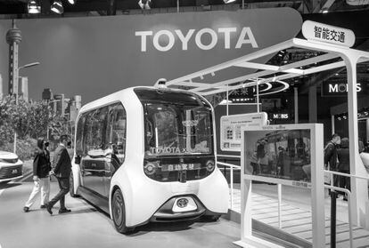 Área de exhibición de automóviles de la 5ª Exposición Internacional de Importaciones de China en Shanghái, en noviembre de 2022.