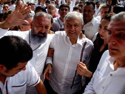 López Obrador durante una visita a Tabasco, en diciembre de 2018.