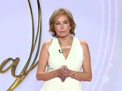 Ana Rosa Quintana, durante el comentario político que introdujo en el programa 'TardeAR' el pasado lunes 25 de septiembre.
