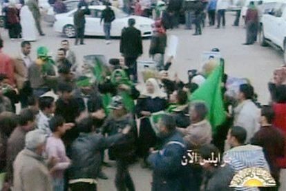 Partidarios del régimen de Gadafi se manifestan hoy en Trípoli