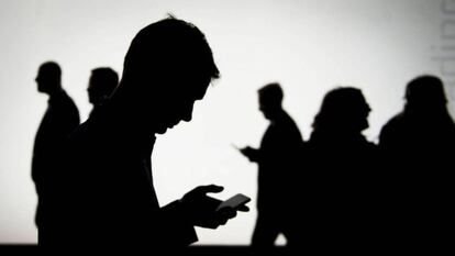 Usuarios en el Mobile World Congress 2018.JUAN BARBOSA