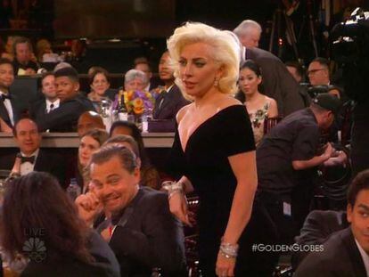 El susto de Lady Gaga a DiCaprio y el aburrimiento general: Así fue la gala de los Globos de Oro