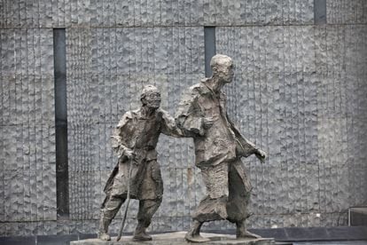 Sculptures from the Nanjing Massacre Victims' Memorial Hall (China).  The image is taken on August 15, 2021.


