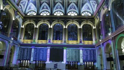 El parqué de la Bolsa de Madrid, escenario de los estrenos de valores