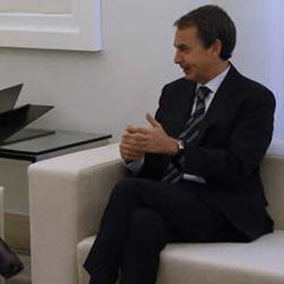 José Luis Rodríguez Zapatero junto con el presidente de Barclays, Bob Diamond