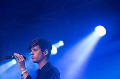 Actuación de James Blake el pasado viernes en el festival Primavera Sound, en el recinto del Fórum de Barcelona.